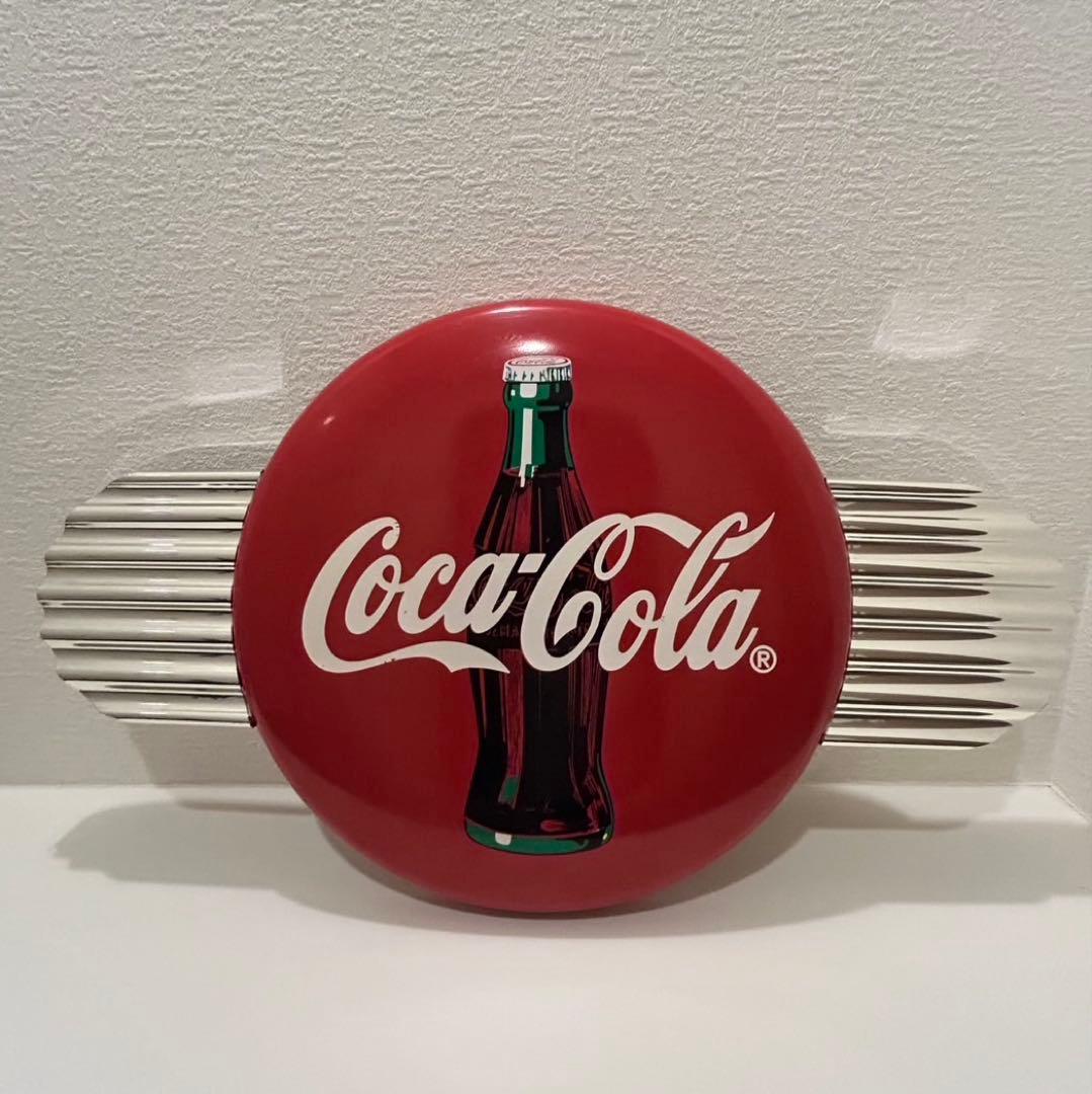 【Coca Cola コカコーラ】丸型ボタン看板 ウイング付　アメリカン雑貨