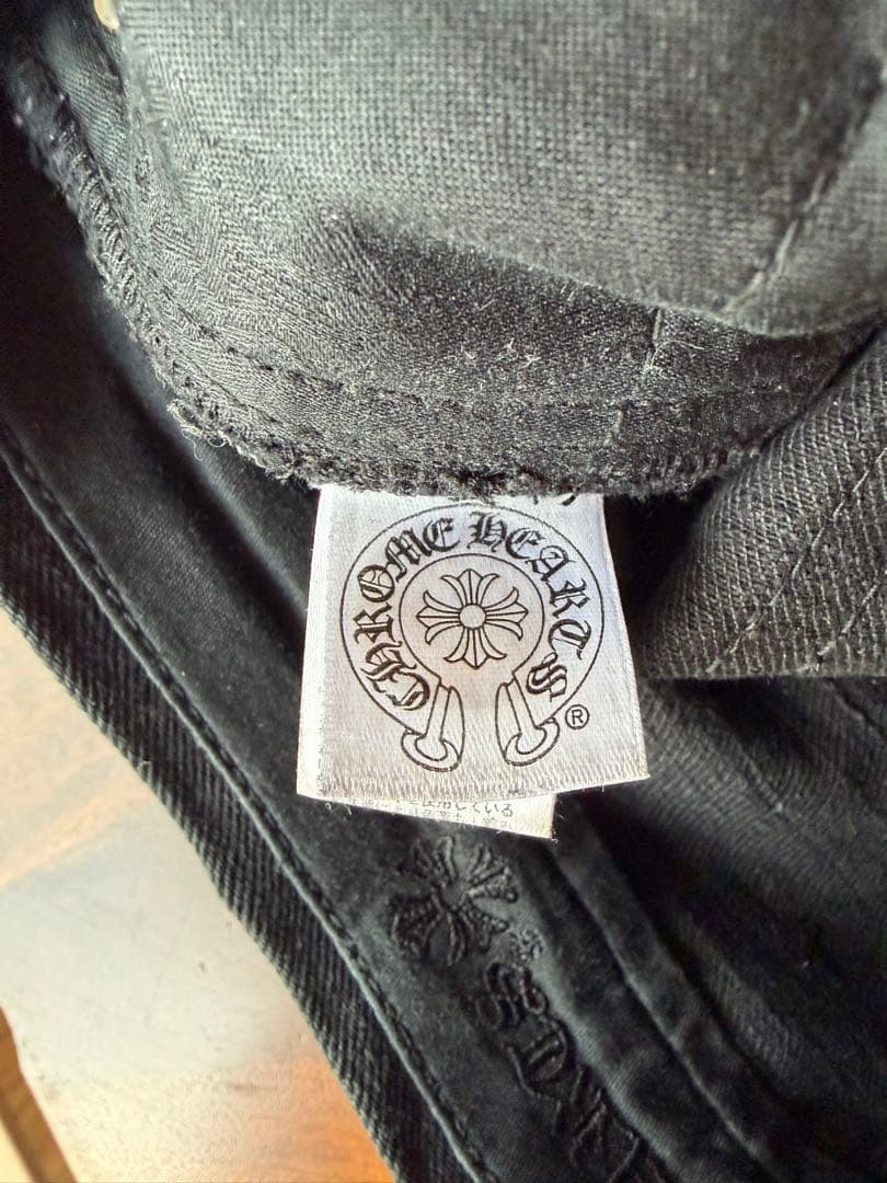 CHROME HEARTS DENIM STRAIGHT PANTS ブラック