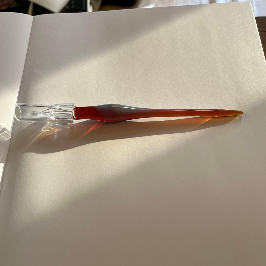 aun ガラスペン　琥珀月