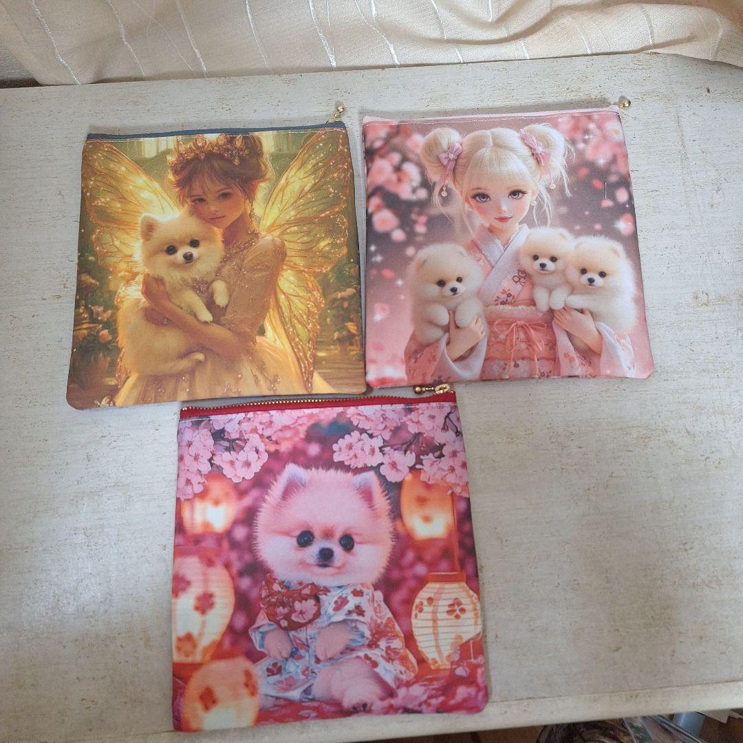 激レアパネル　ハンドメイド　ミニバック　フラットポーチ