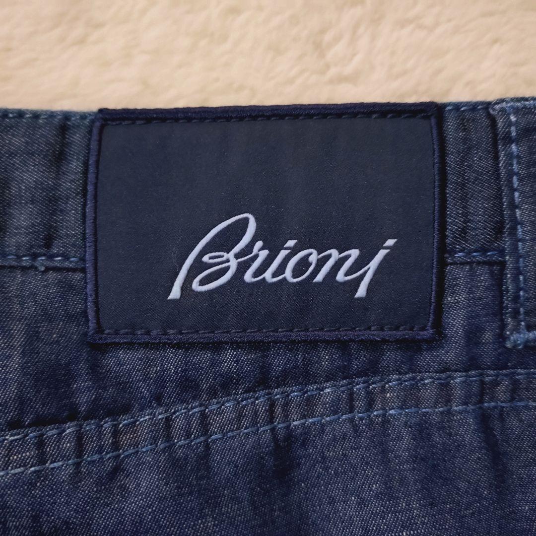 美品 Brioni DENIMCOLLECTION リネン スラックス デニム