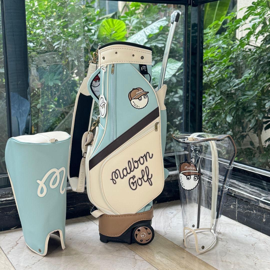 即発送現品限★マルボンゴルフキャディバッグ水色