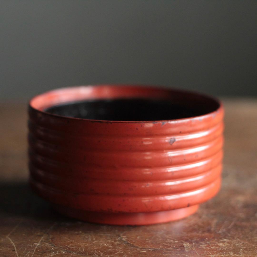 朱塗り 半筒椀 容器 徳利袴 古美術 漆器 古道具 アンティーク