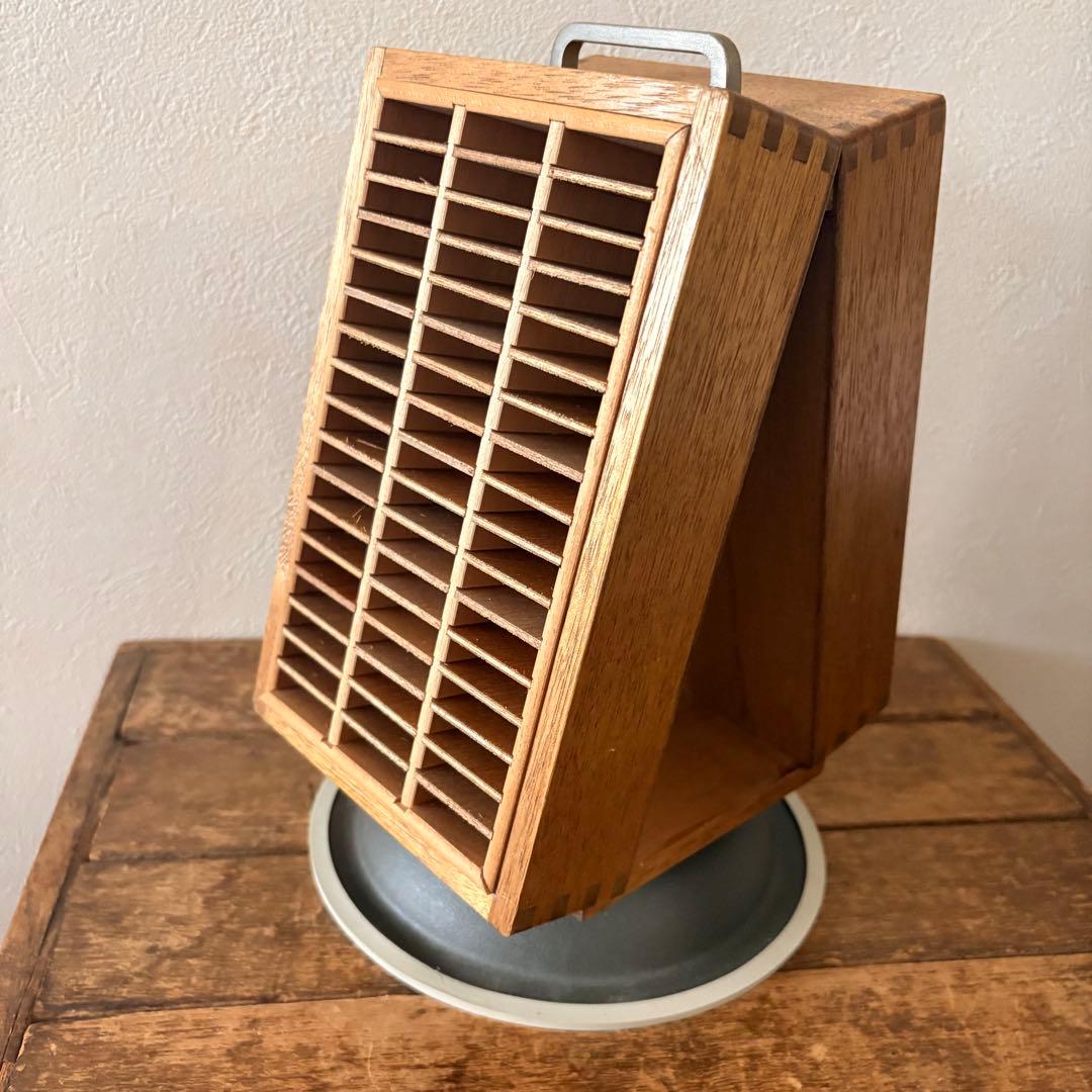 レトロ　トナカイ印　印鑑タワー　回転式ゴム印ケース　古道具 ショーケース　昭和