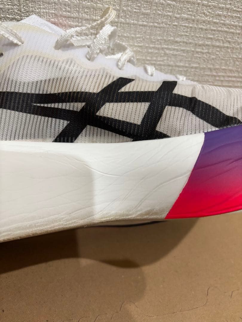 メタスピードレイ　RAY ASICS ランニング ホワイト/ブラック/パープル