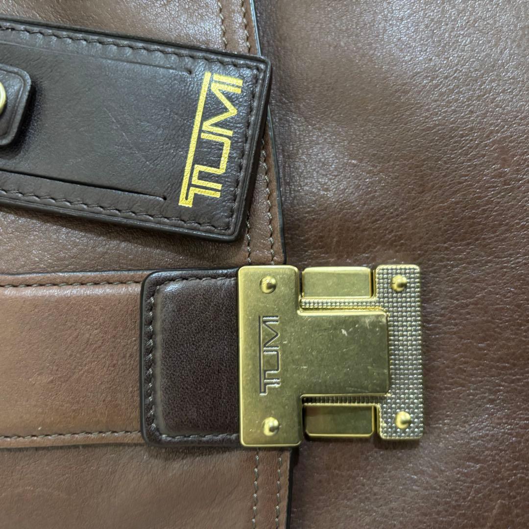 TUMI 68560D BEACON HILL レザー本革 ブリーフ　ビジネス茶
