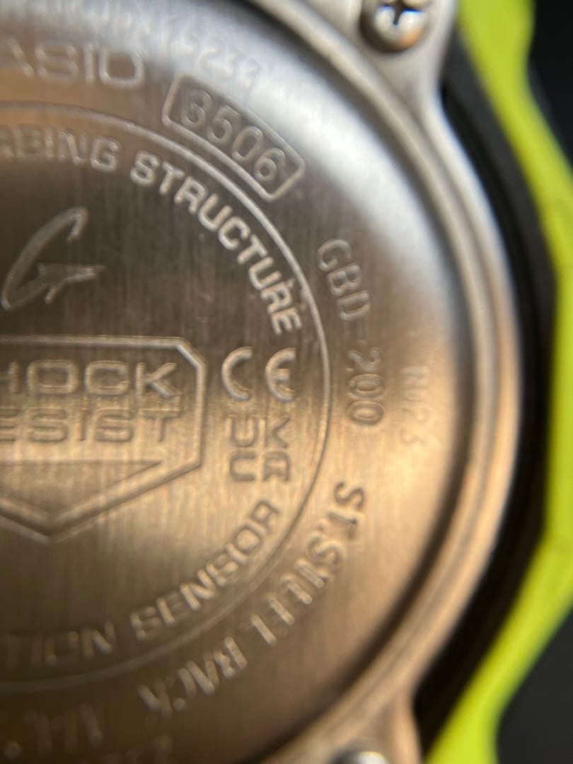 【中古】【稼働品】G-SHOCK GBDー200ー9JF蛍光イエロー