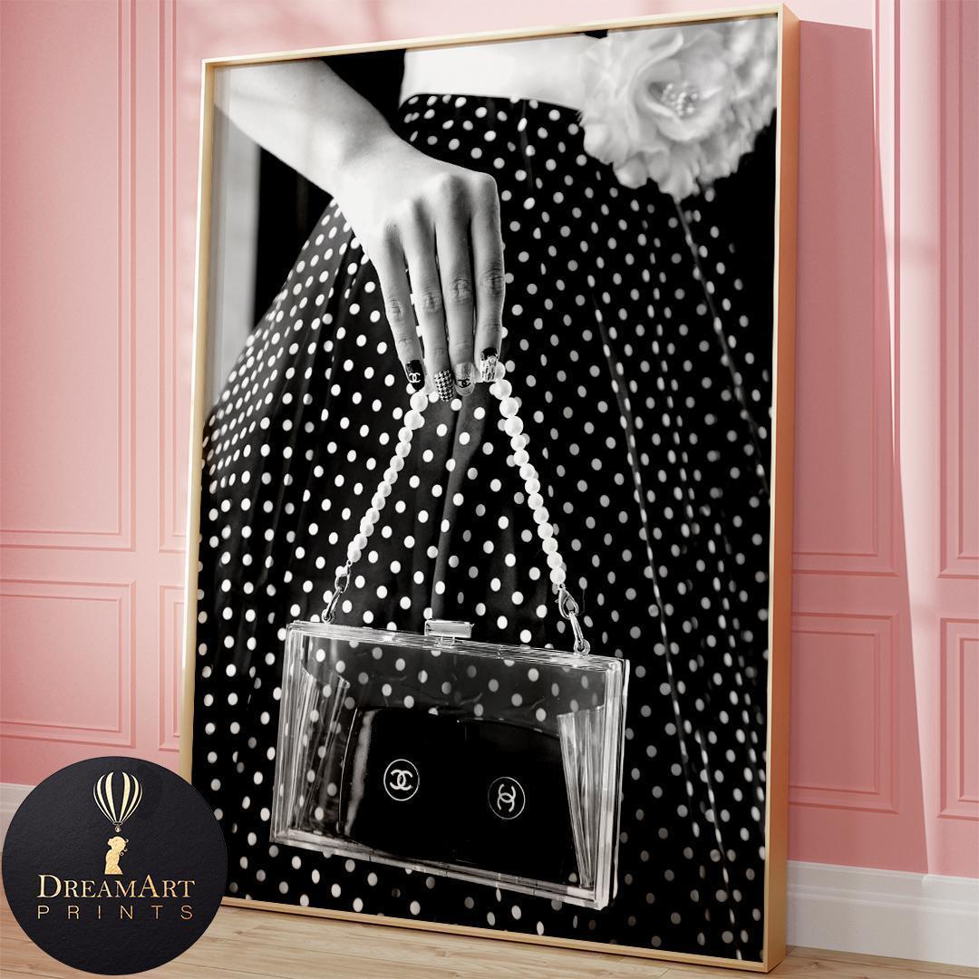 **専用** A2 インテリアポスター モノクロ ドット柄 黒フレーム