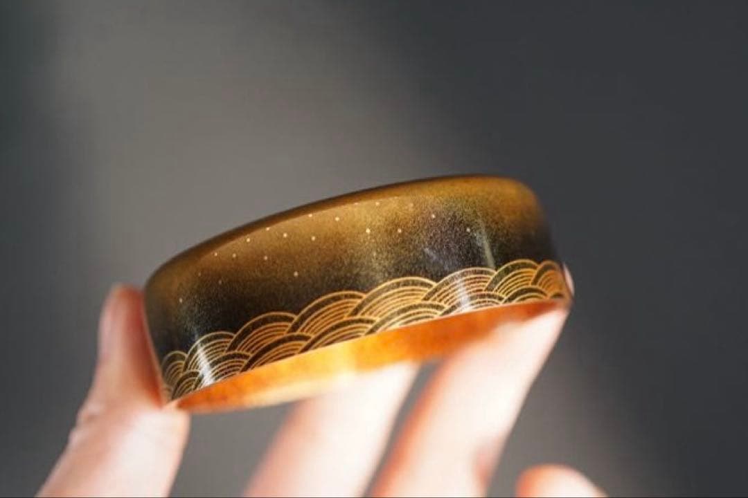 加賀蒔絵師 大下香仙 柳橋 棗 共箱 共布 金蒔絵 梨地 螺鈿細工 漆芸名品