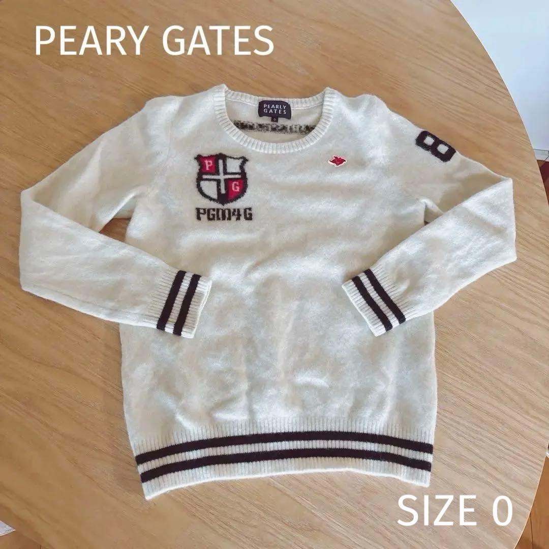 パーリーゲイツ レディース 羊毛 カシミヤ セーター ホワイト 白 長袖 0