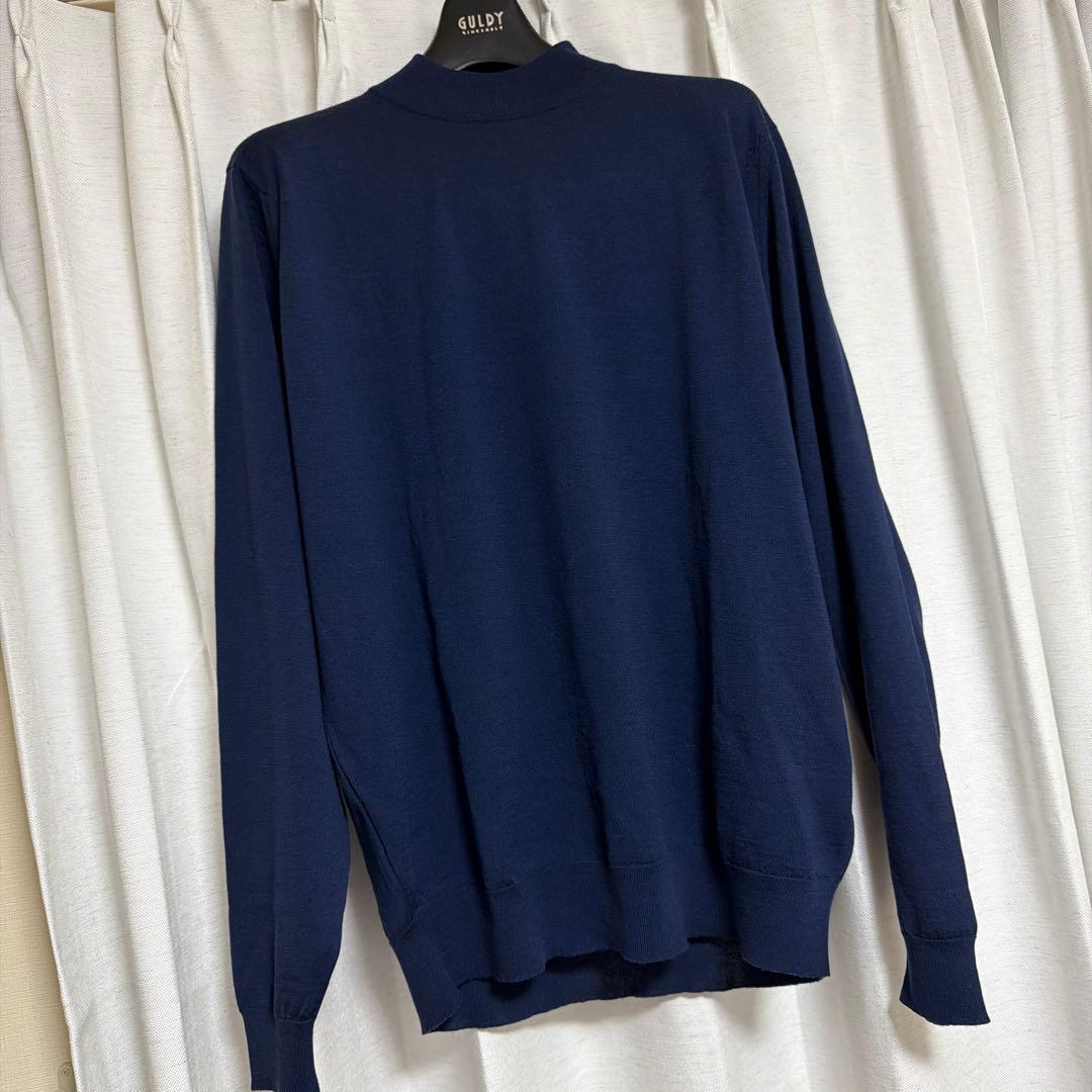 JOHN SMEDLEY メンズ　ウール　ネイビー　ニット