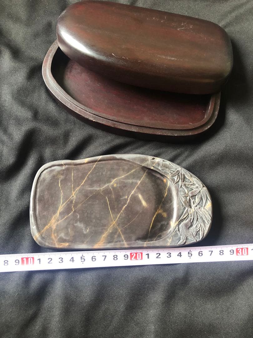 すずり 端溪硯 老坑水岩 大西洞 金綫 五彩釘 書道用品 端渓硯 文房四寶