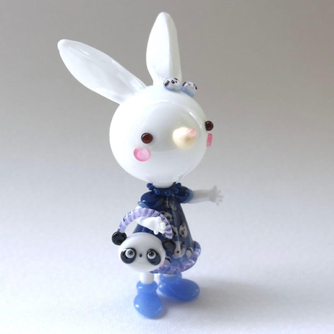 岩崎智子 GLASS ASOBI TOM ガラス細工 パンダ好きなうさぎ