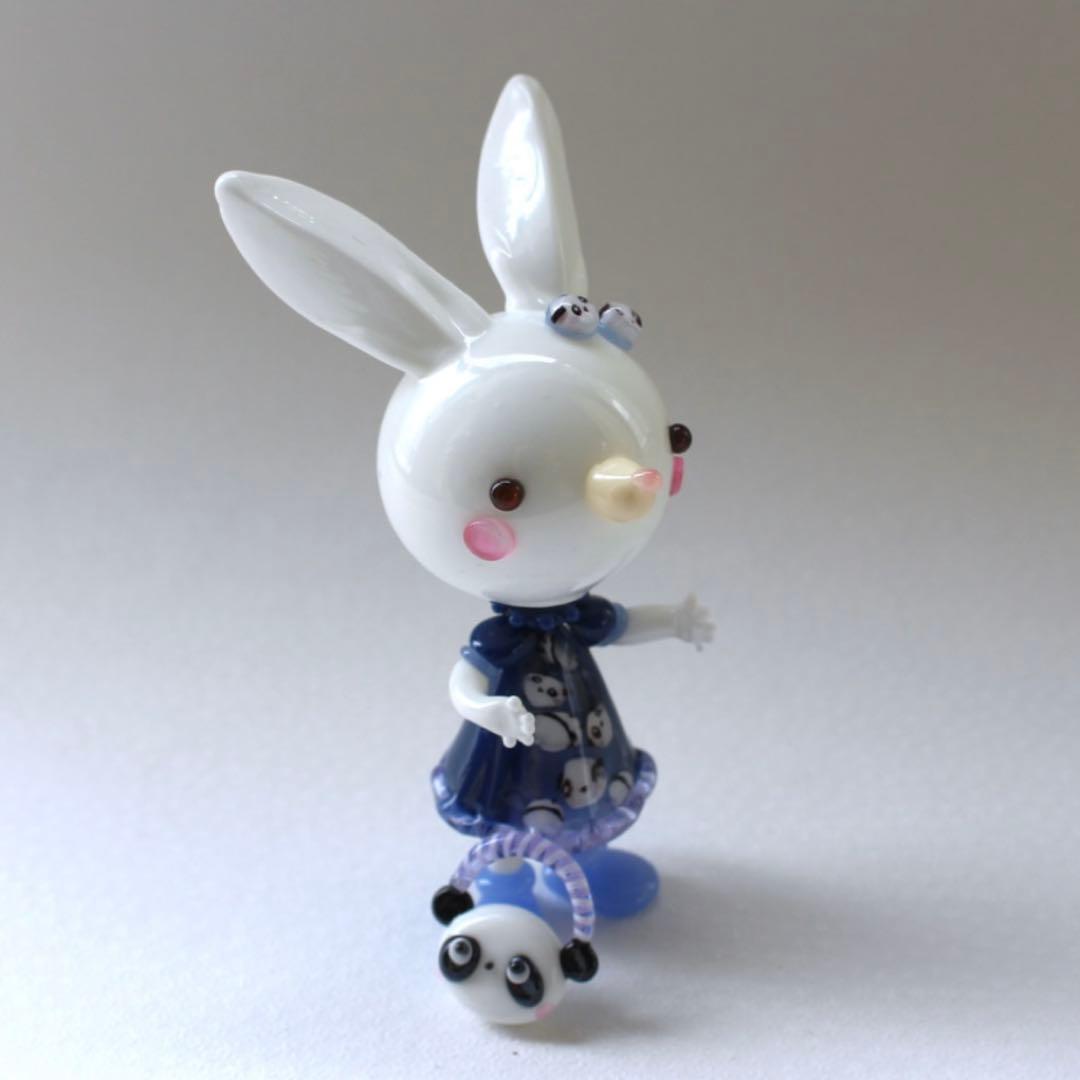 岩崎智子 GLASS ASOBI TOM ガラス細工 パンダ好きなうさぎ