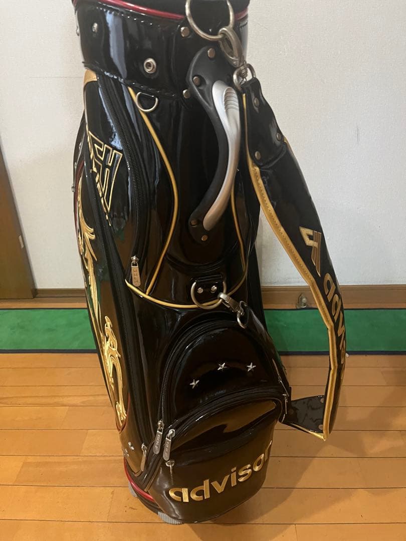 advisor ゴルフバッグ キャディバッグ ブラック ドラゴンデザイン