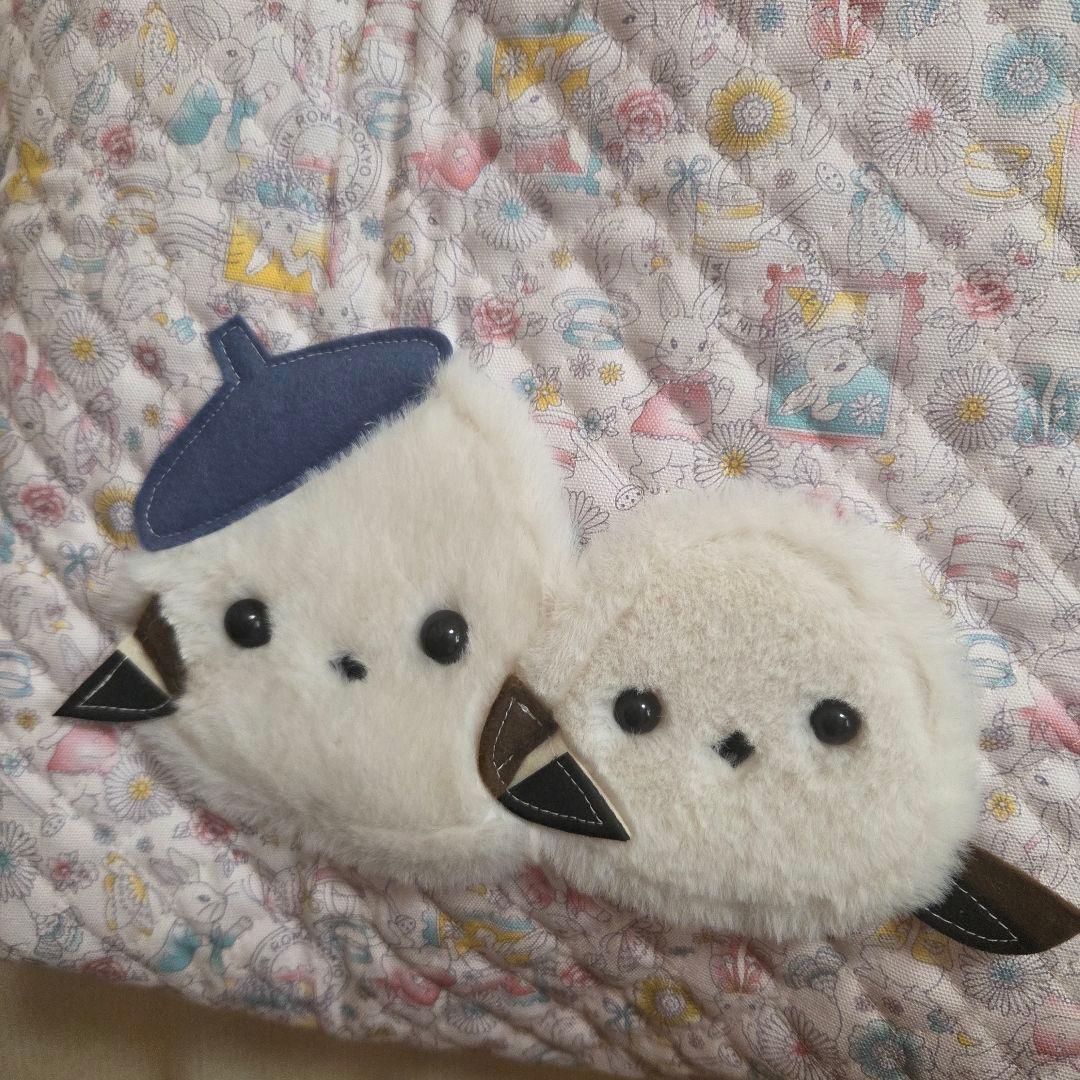 ●いちご●●親子もふもふシマエナガ　トートバッグ