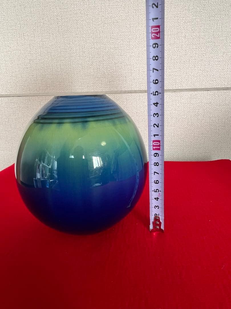 【特価】徳田八十吉 金銘 秀逸作 碧明燿彩 壷 T240 人間国宝認定後の晩年作