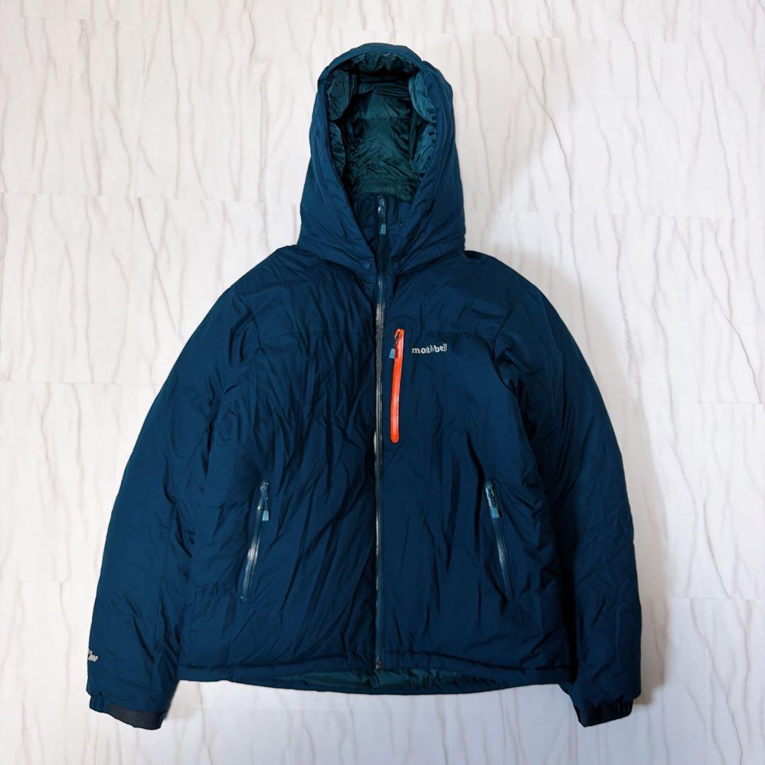 モンベル パーマフロストダウンパーカ ドローコード ネイビー メンズ Lサイズ