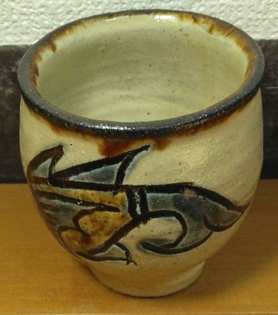 人間国宝 金城次郎 壷屋焼湯呑 栞 共箱 美品 壺屋焼 やちむん
