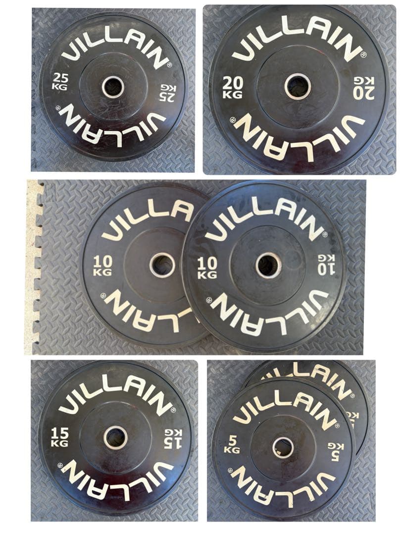 バンパープレートセット VILLAIN 5kg〜25kg 合計150kg