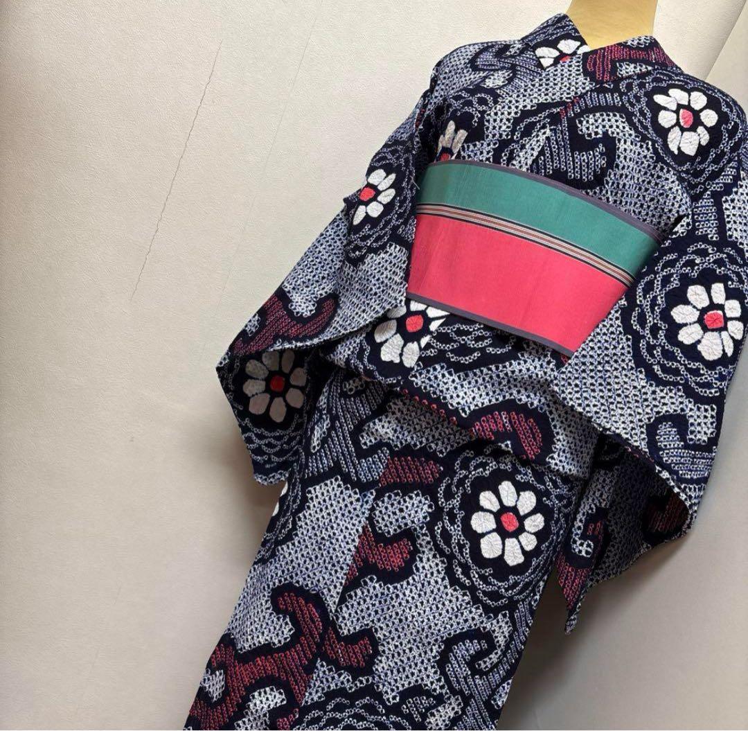 有松鳴海絞り 浴衣