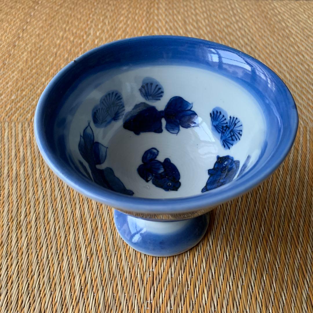 古伊万里 盃洗 金魚 染付