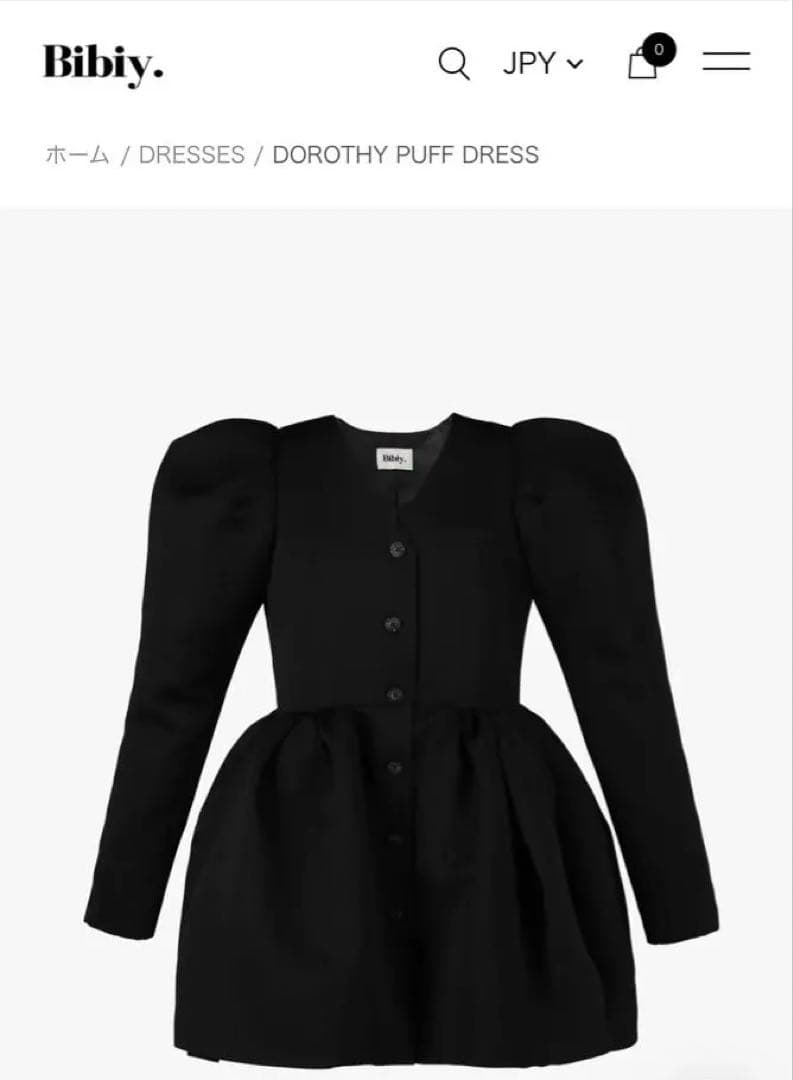 bibiy. Puff Dress ブラック新品