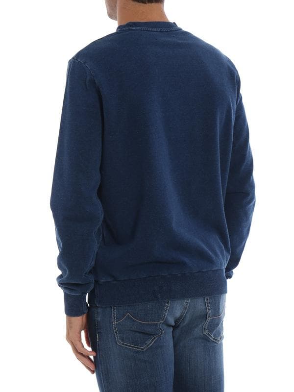 【古着】JACOB COHEN ヤコブコーエンスウェット トレーナー ブルー S