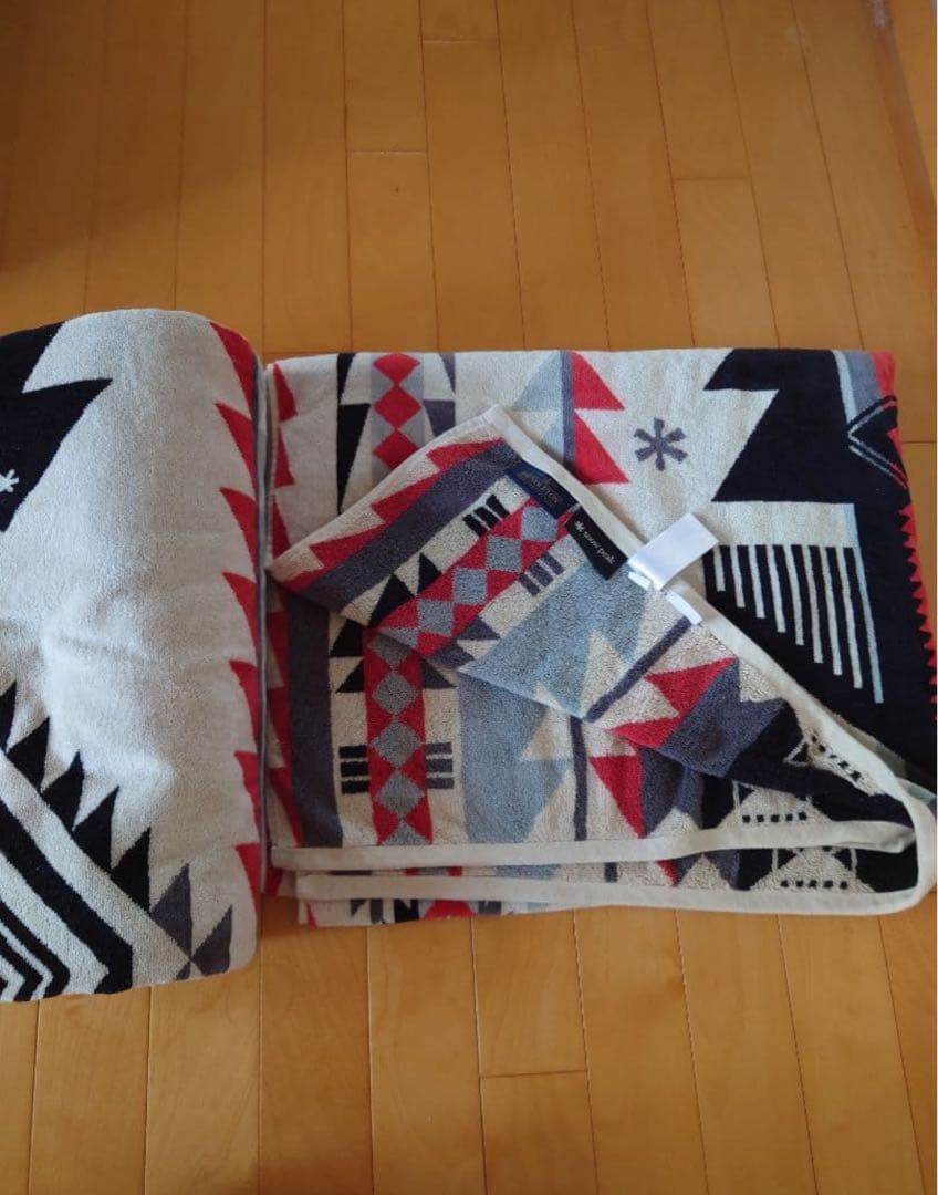 『大人気』タグ付きスノーピーク&ペンドルトン 大判ブランケット【ベージュ】セット