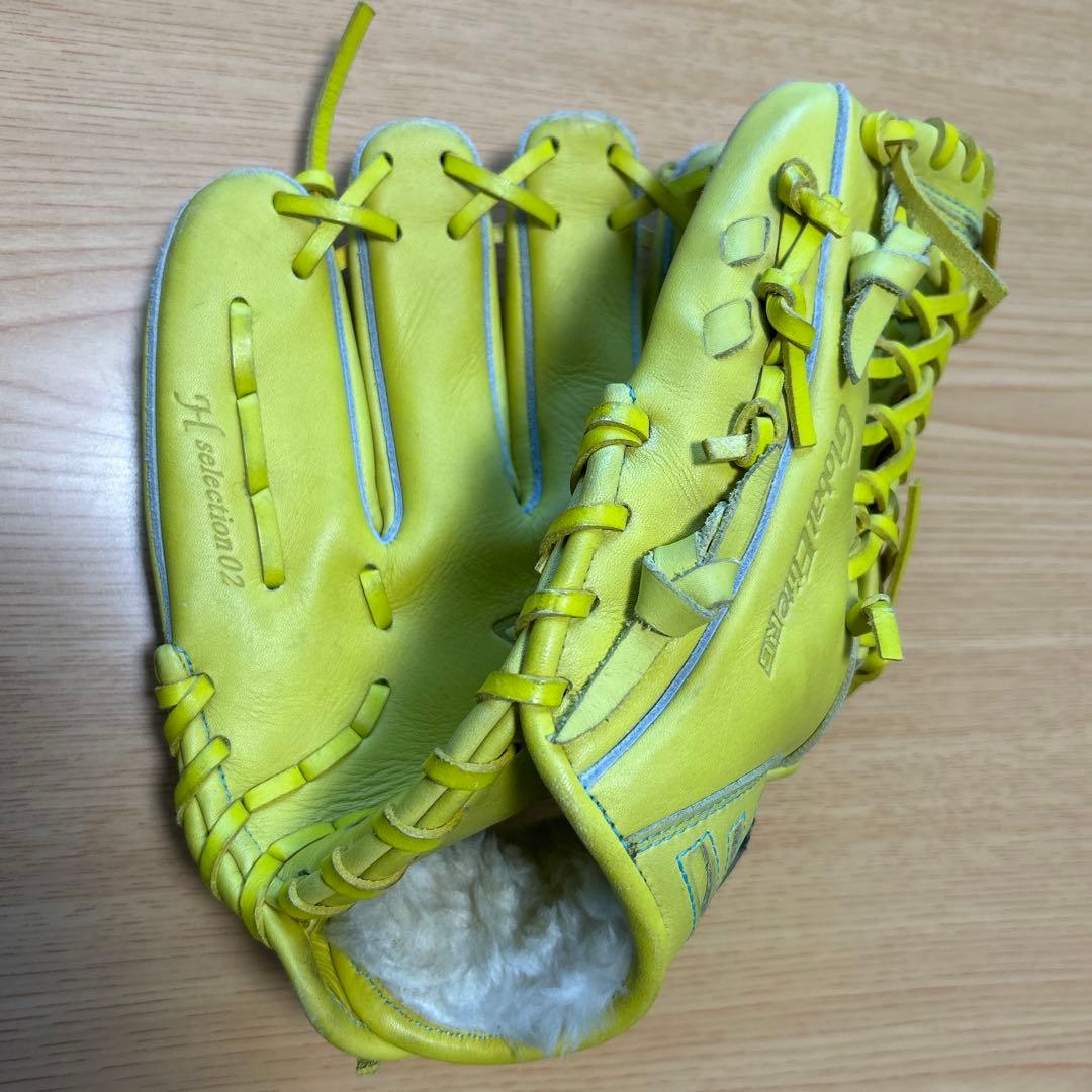 Mizuno Helcaton 02 硬式グローブ イエロー