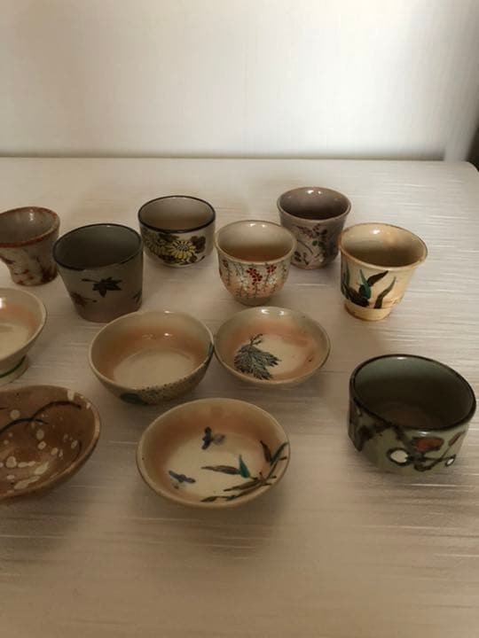 12か月ぐい呑み揃　飾り棚付き