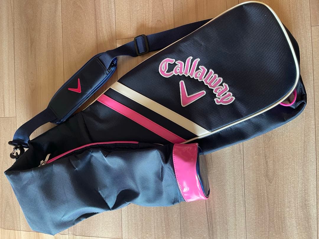 【今だけ価格】Callaway ゴルフバッグ ネイビー ピンク＆ゴルフシューズ