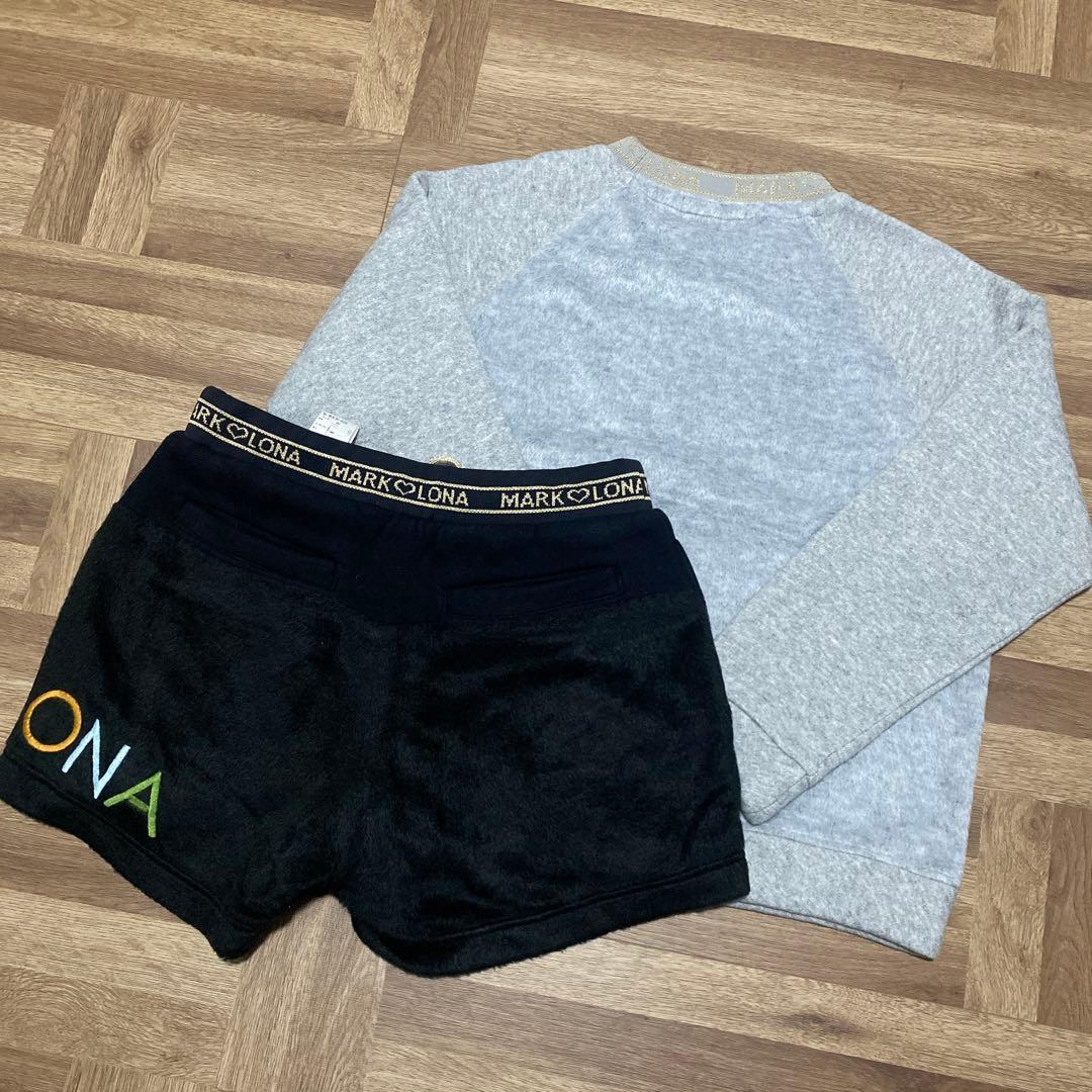 美品♡マークアンドロナ♡セットアップ♡トップス♡パンツ♡グレー♡ブラック♡L
