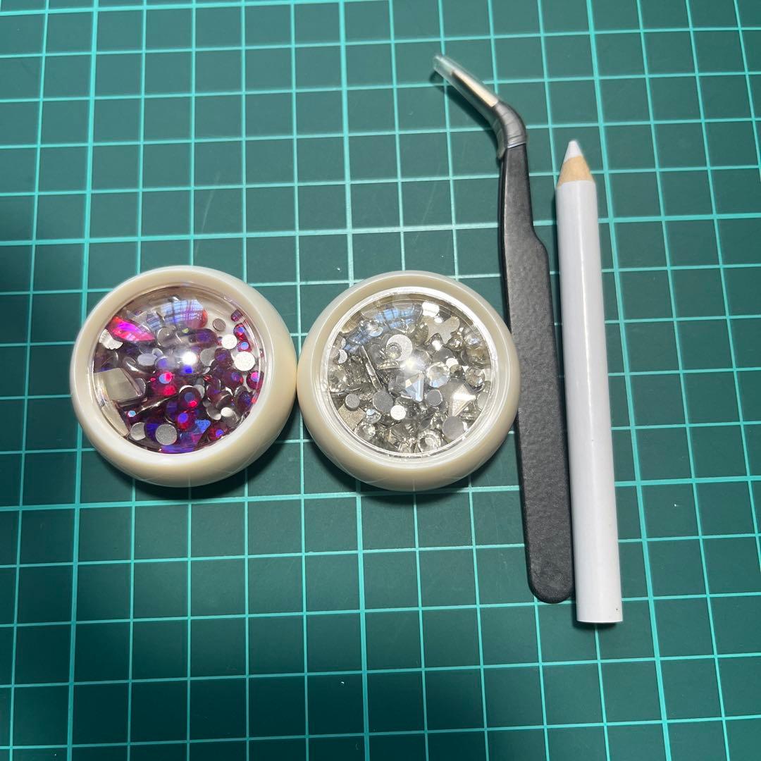 2色✨ネイルアートキット、ネイルデザインツールキット ピンセット付き