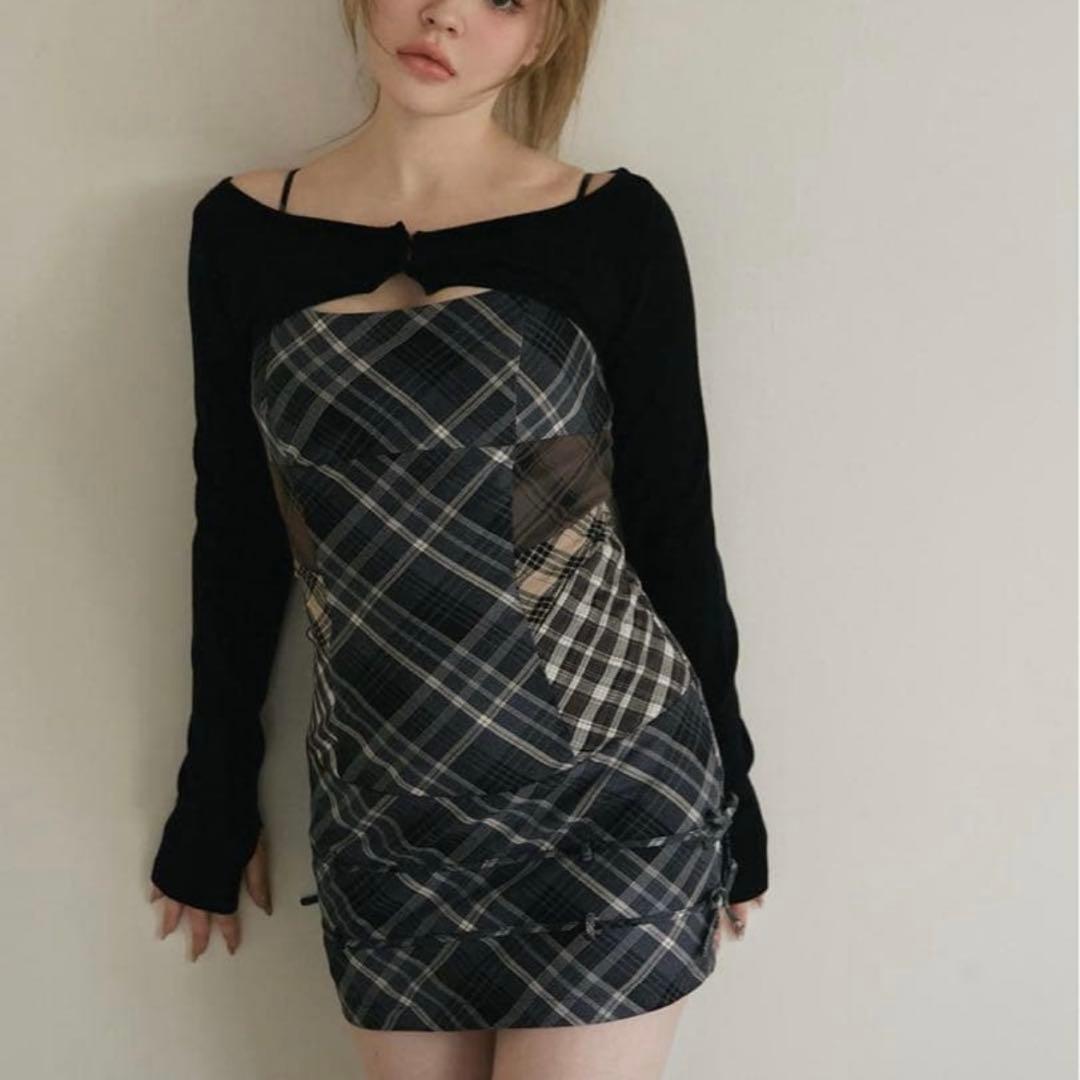 ワンピース ANDMARY Aine set mini dress gray