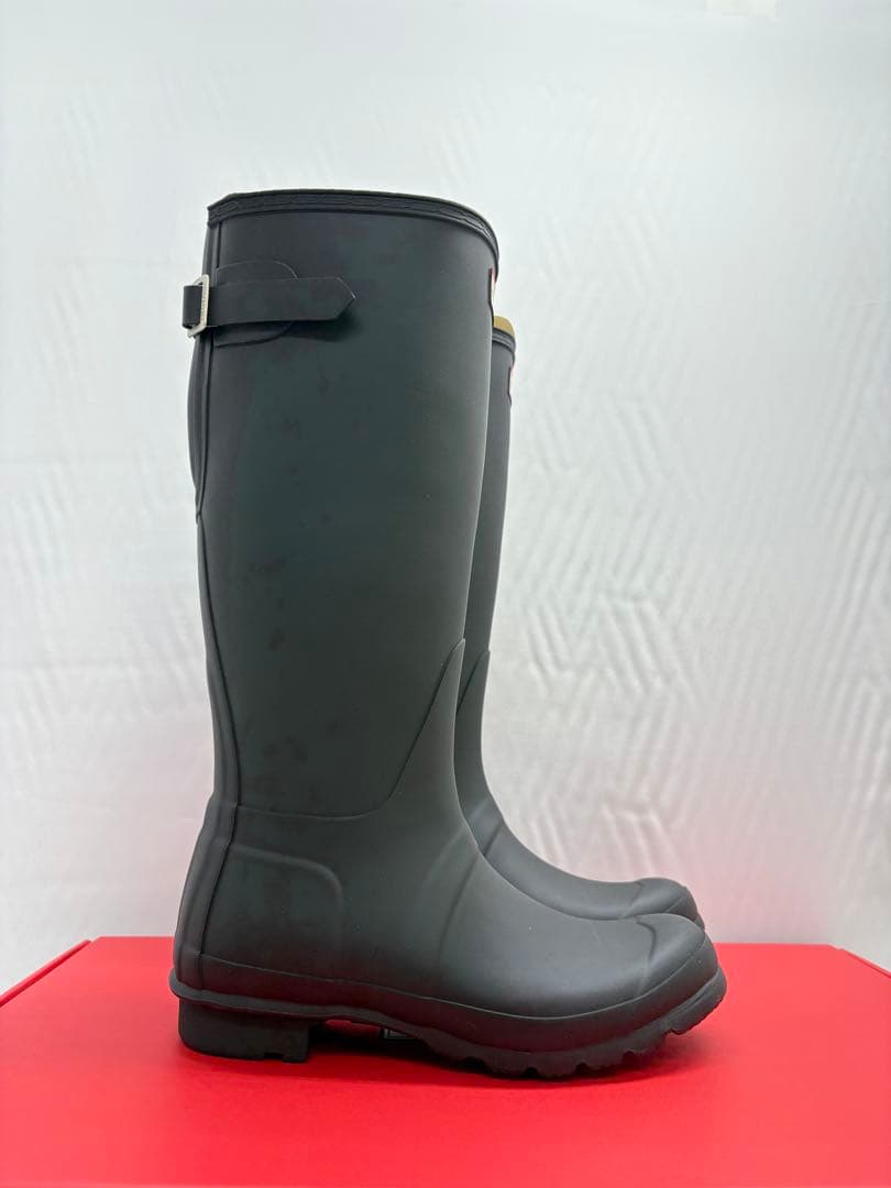 ①未使用 ハンター オリジナル トール レインブーツ ブラック　黒 24cm