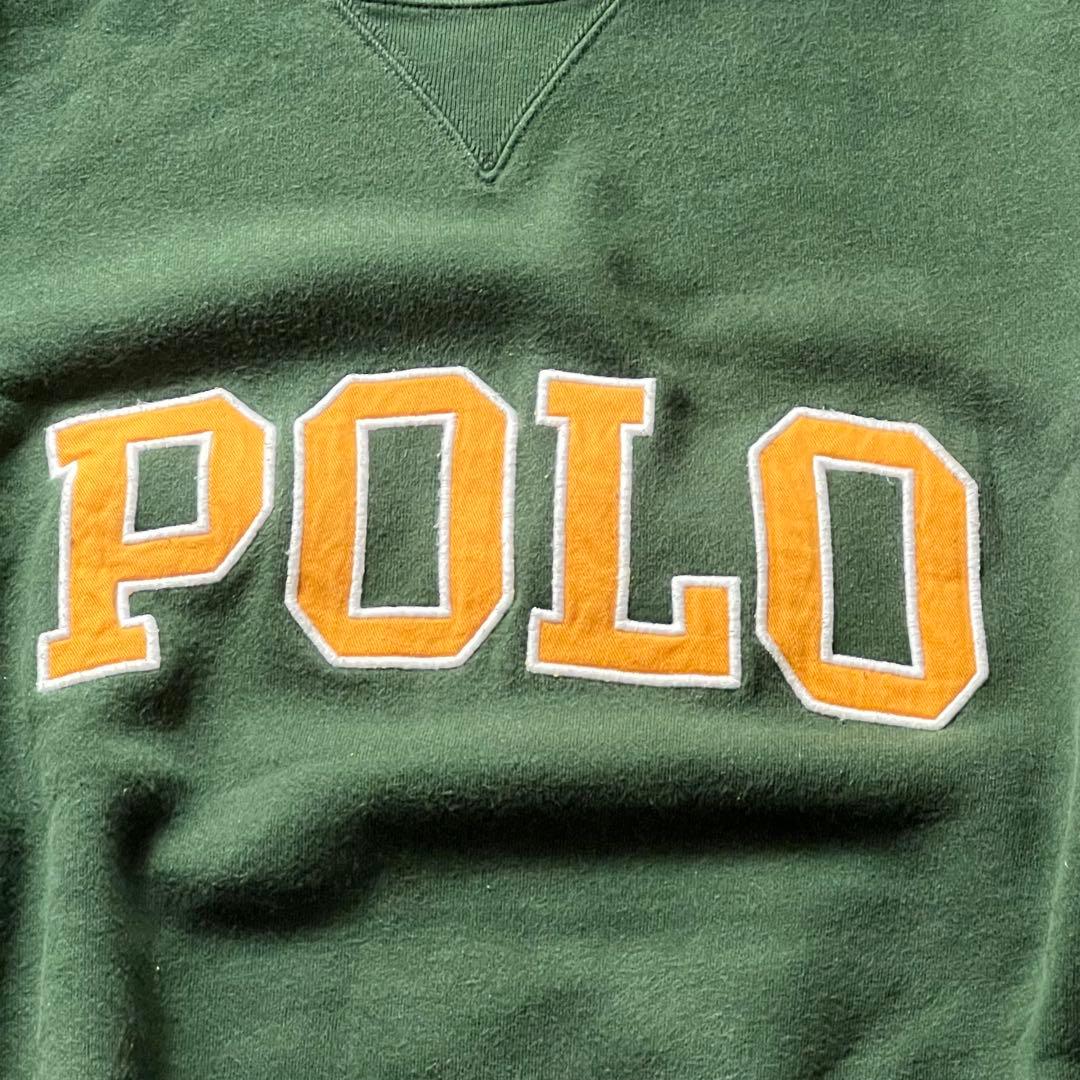 【即日発送・US古着】90s ポロ　バイ　ラルフローレン　ロゴスウェット　S