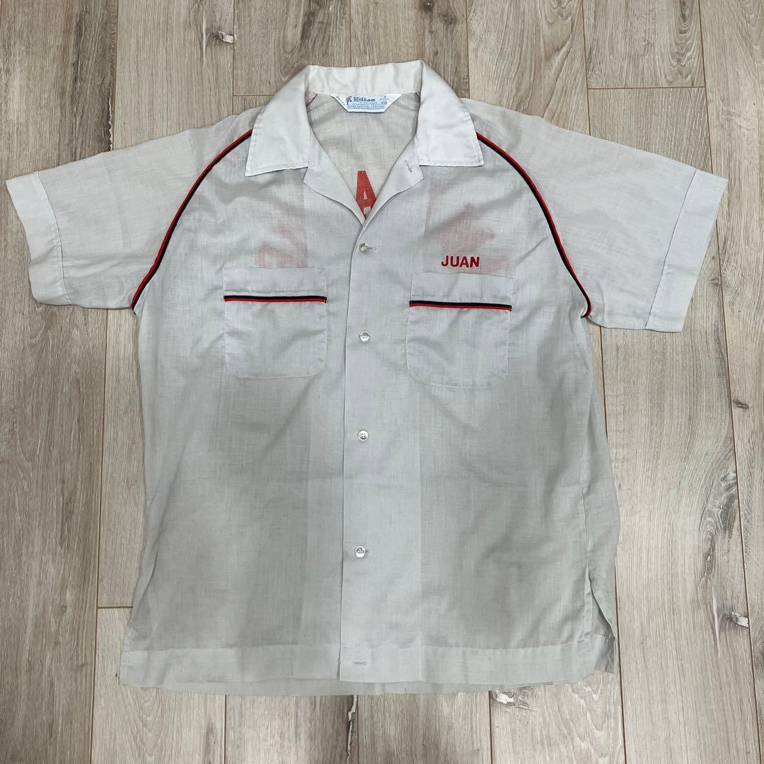 【ヴィンテージ】70sボーリングシャツ Hilton アメリカ製 USA製