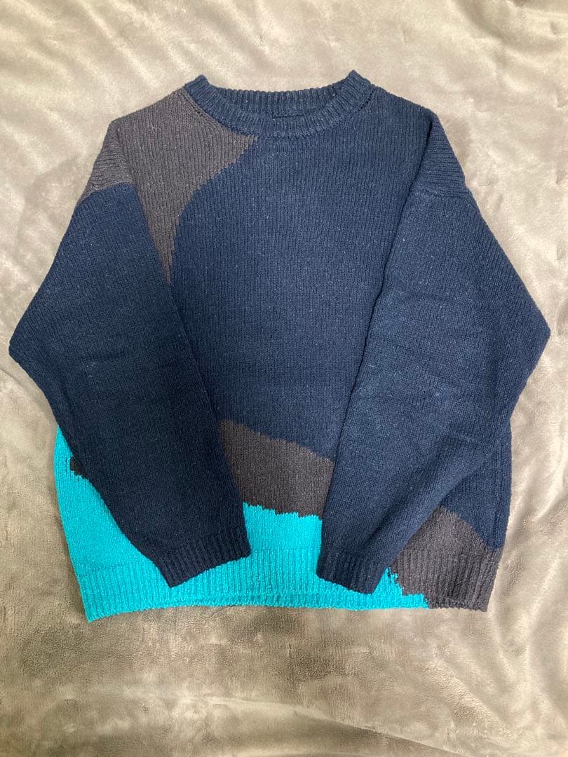 YOKE ヨーク INTARSIA COTTON SWEATER
