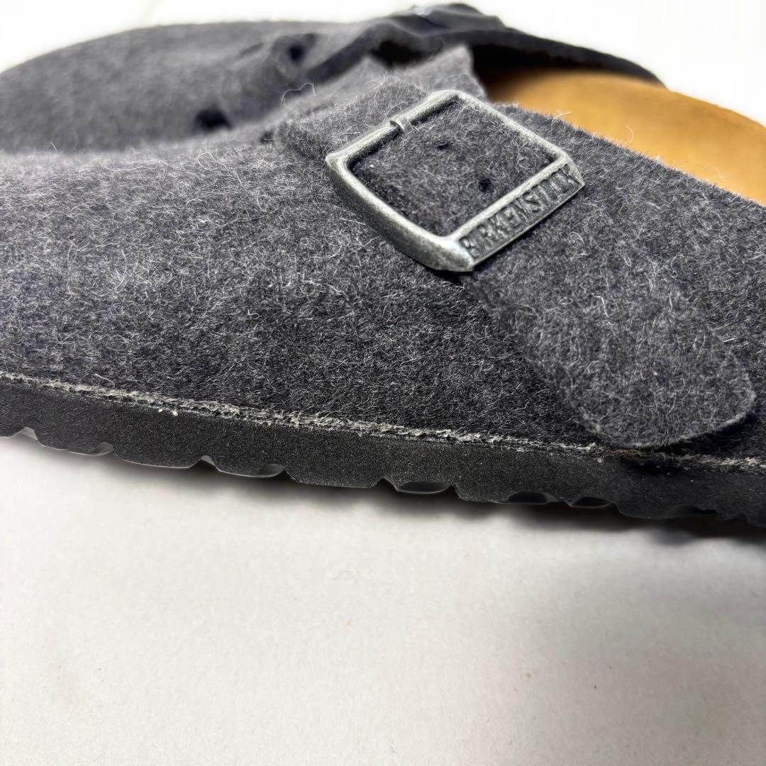美品 ビルケンシュトック ボストン フェルト 37 24cm グレー