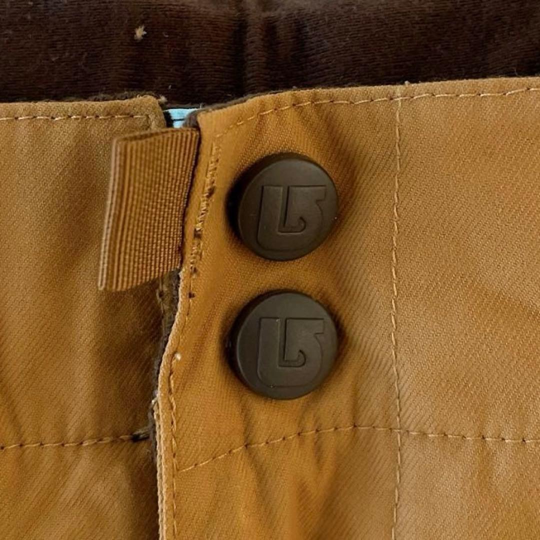 BURTON バートン スノーボードパンツ ロゴ刺繍 ベージュ 大きいサイズL