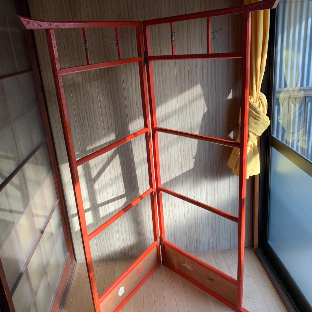 木製 衣紋掛け ハンガーラック 折り畳み式 古道具 古民家