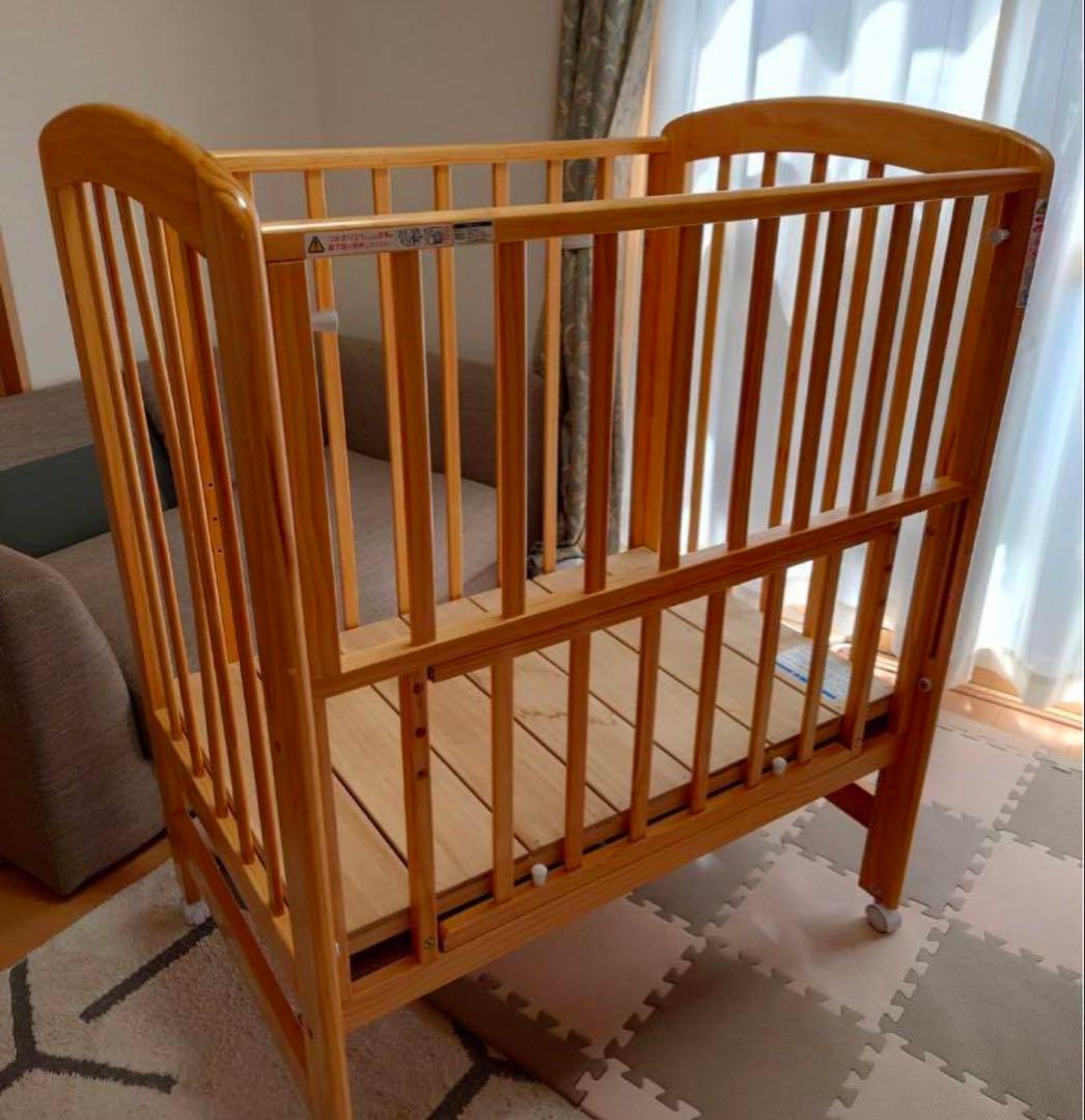 【あんずさん専用】　KATOJI 木製ミニベビーベッド 高さ調整可能