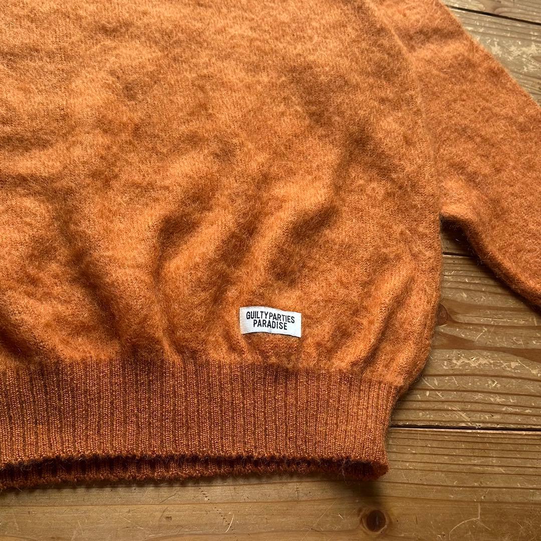 美品 ワコマリア モヘア ブレンド ミドルゲージ シャギー ニット セーター