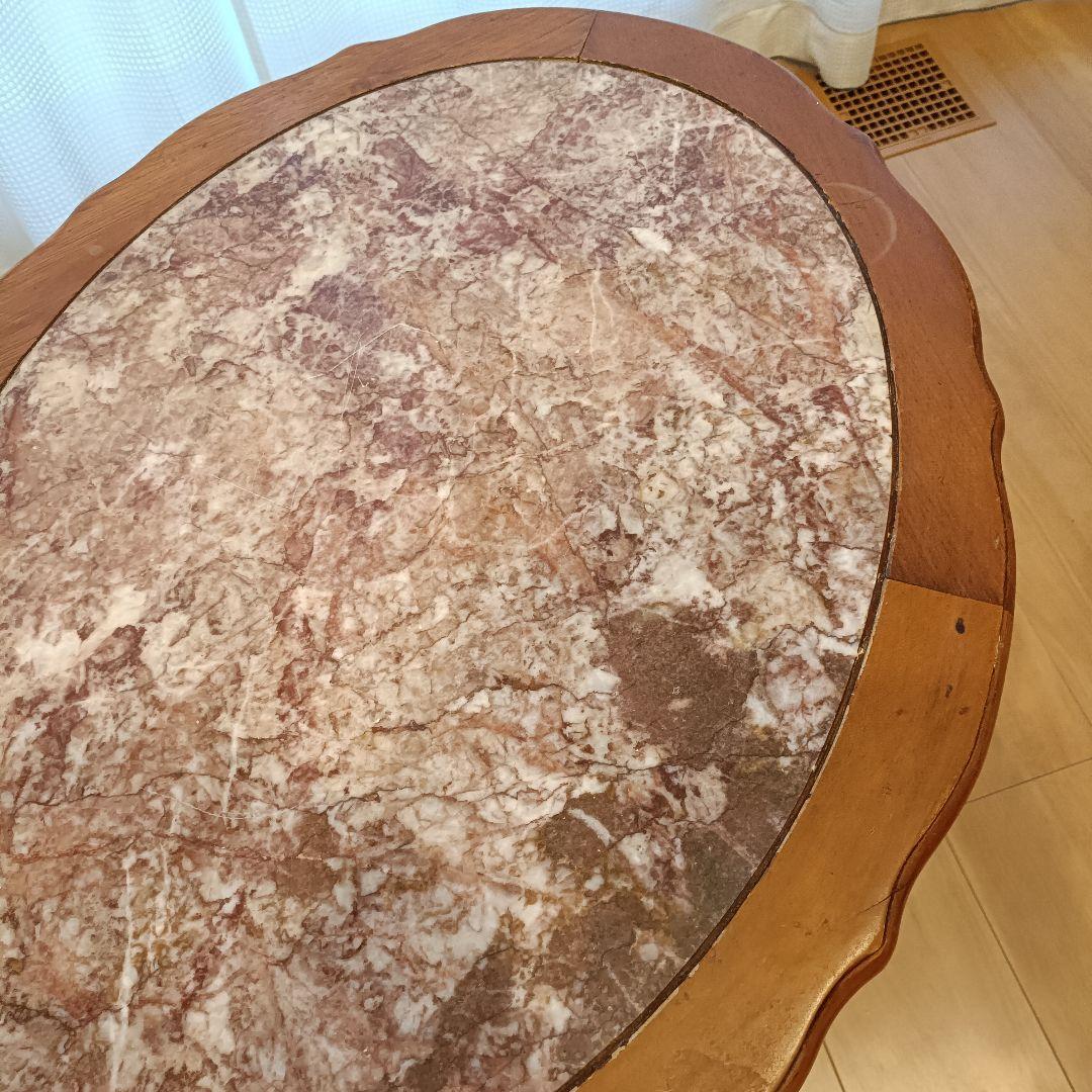 大理石 サイドテーブル 猫脚 アンティーク ヴィンテージ ロココ 飾り 西洋家具