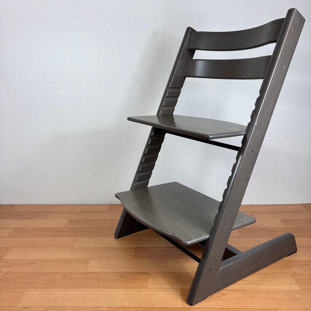 【美品】ストッケ トリップトラップ ヘイジーグレー ベビーセット付 S/N4