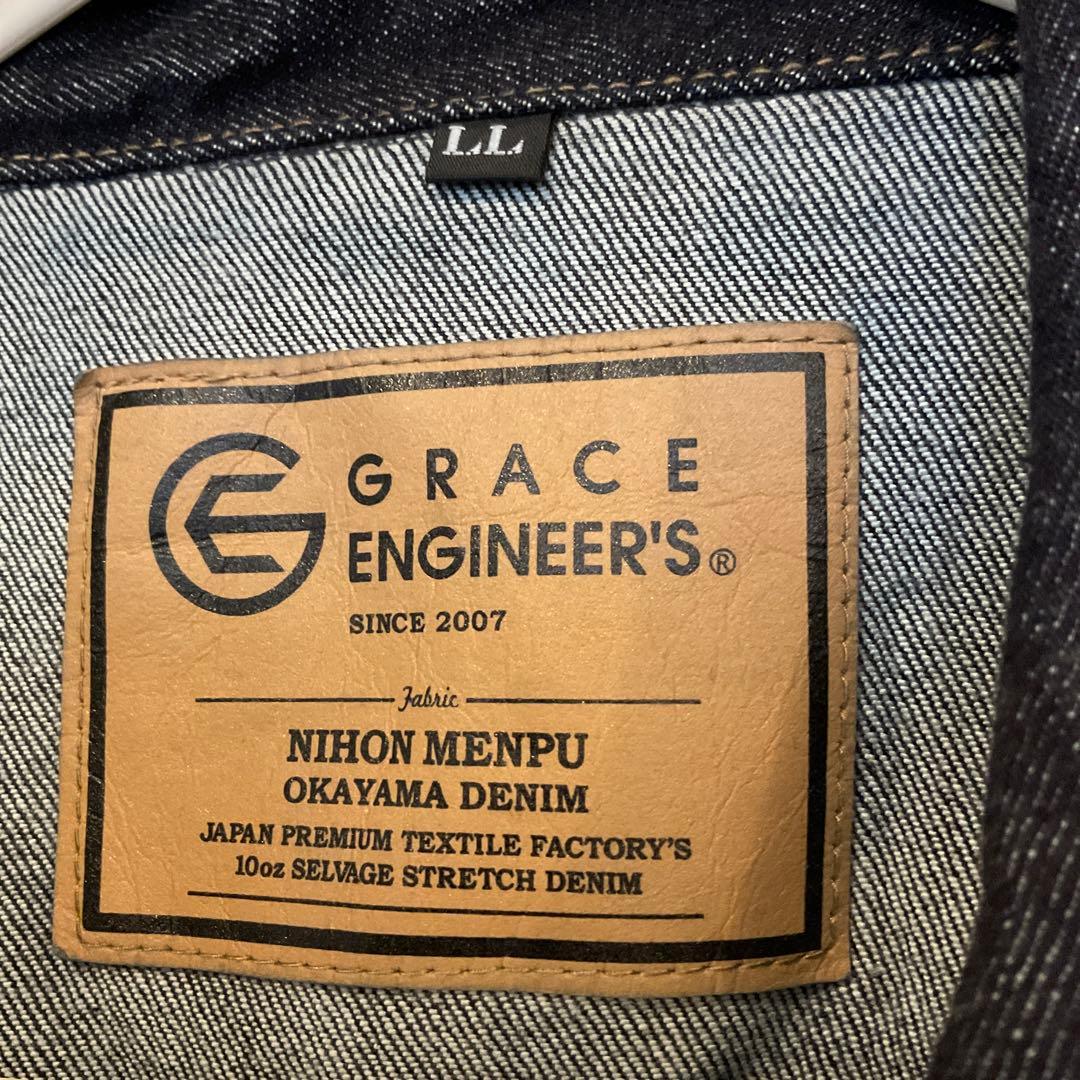 フ*ン様 タグ付き 新品　グレースエンジニアーズ　デニム つなぎ　XL　濃紺　セ