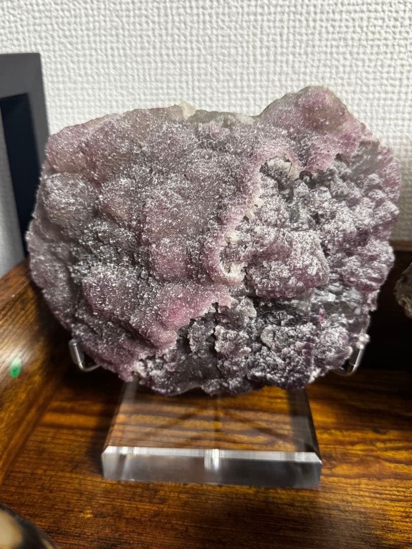 【希少】天然フローライト原石 パープル×グリーン バイカラー 結晶 蛍石 置物