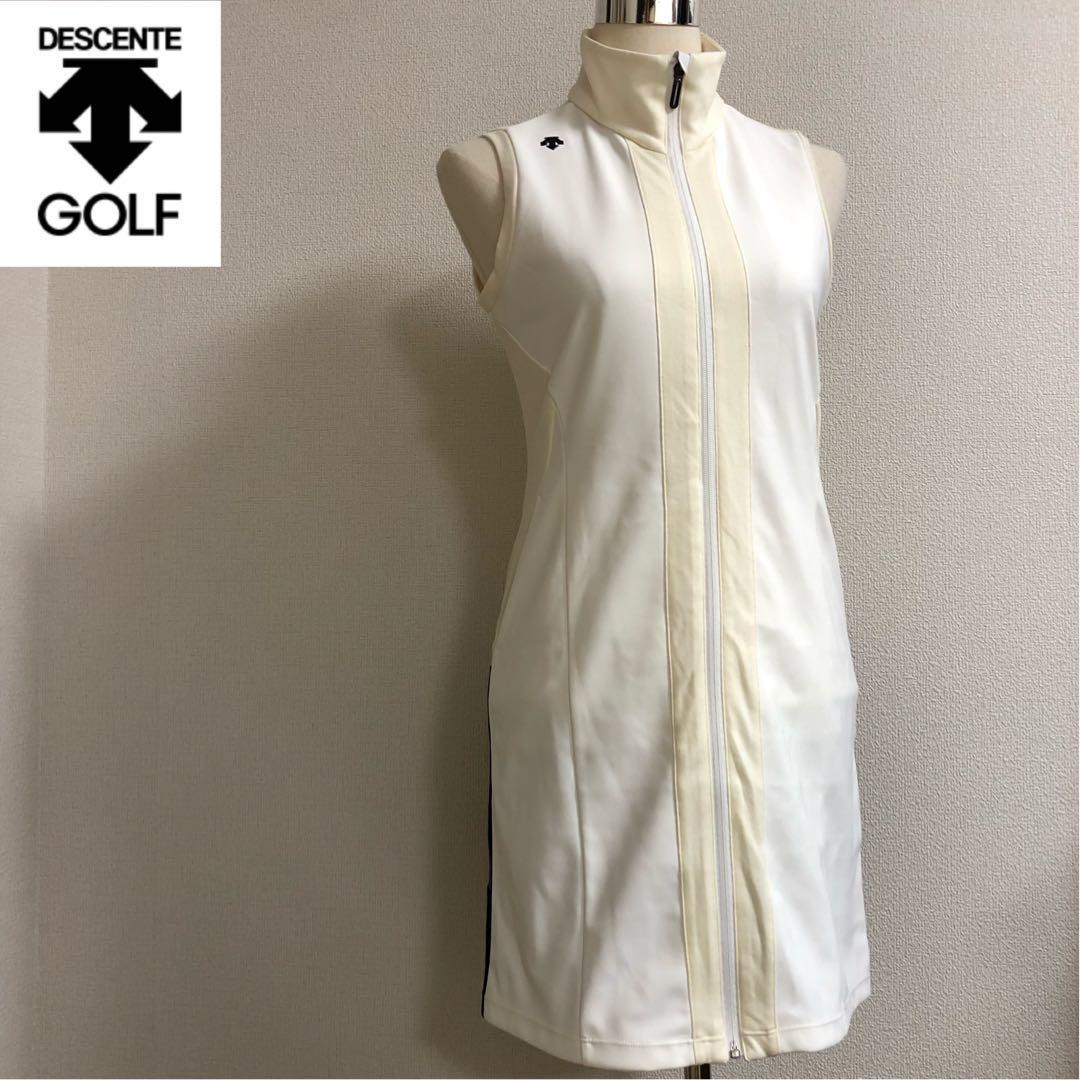 デサントゴルフ スポーツ ウェア ワンピース アイボリー Lサイズ