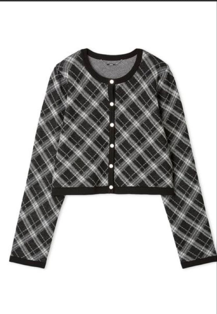 【タグ付き新品】セルフォード　チェックジャガードカーディガン　CELFORD
